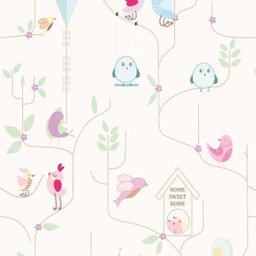 Papel De Parede Adesivo Lavável Pássaros Cantando 9m - 1