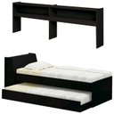 Ver imagem 5 de Cama Solteiro Bicama Bau Estante 2 Nichos Bb2829 Preto Dtall