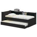 Ver imagem 1 de Cama Solteiro Bicama Bau Estante 2 Nichos Bb2829 Preto Dtall
