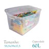 CAIXA ORGANIZADORA TRANSPARENTE 60 LITROS - SÃO BERNARDO - 2