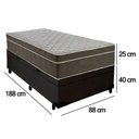 Ver imagem 5 de Cama Box Baú Suede Solteiro + Colchão Sereneprime Molas Ensacadas 88x188x69 Preto