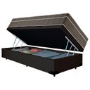 Ver imagem 3 de Cama Box Baú Suede Solteiro + Colchão Sereneprime Molas Ensacadas 88x188x69 Preto