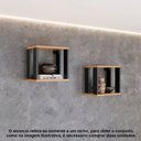 Ver imagem 1 de Nicho Decorativo 30x28cm Estilo Industrial F27 Pradel Móveis Freijó/preto Fosco