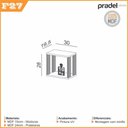 Ver imagem 2 de Nicho Decorativo 30x28cm Estilo Industrial F27 Pradel Móveis Freijó/preto Fosco