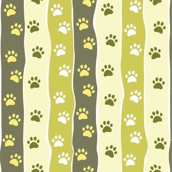 Papel De Parede Adesivo Lavável Pegadas De Pets 6m - 1