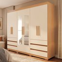 Ver imagem 1 de Guarda-Roupas Istambul 100% MDF 6 Portas 6 Gavetas e Espelho