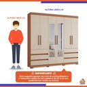 Ver imagem 4 de Guarda-Roupas Panamá 100% MDF Tuboarte 6 Portas 6 Gavetas e Espelho