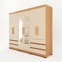 Ver imagem 2 de Guarda-Roupas Istambul 100% MDF 6 Portas 6 Gavetas e Espelho