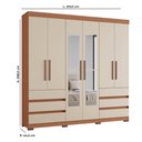 Ver imagem 2 de Guarda-Roupas Panamá 100% MDF Tuboarte 6 Portas 6 Gavetas e Espelho