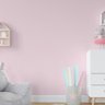 Papel de Parede Adesivo Lavável Rosa Chá Liso Quarto Menina3m - 1