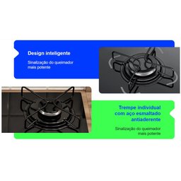 Kit Balcão Cooktop Turim Branco com Fogão Cooktop 4 Bocas Itatiaia - 5
