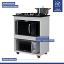 Ver imagem 3 de Kit Balcão Cooktop Turim Branco com Fogão Cooktop 4 Bocas Itatiaia