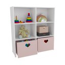 Ver imagem 1 de Estante De Nichos Com Baús Organizadores Coração Stefani 100% MDF WoodCore