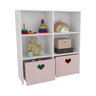 Estante De Nichos Com Baús Organizadores Coração Stefani 100% MDF WoodCore - 1