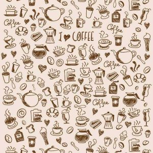 Papel De Parede Adesivo Lavável Coffe Break 3m