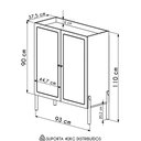 Ver imagem 4 de Armário Aparador Bar 2 Portas 93cm Arlo A10 Hanover - Mpozenato