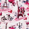 Papel De Parede Adesivo Lavável Paris Rosa 9m - 1