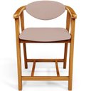 Ver imagem 3 de Kit 05 Banquetas Baixa para Cozinha Sala Jantar Bancada Cecília L02 Linho Rosê - Lyam Decor