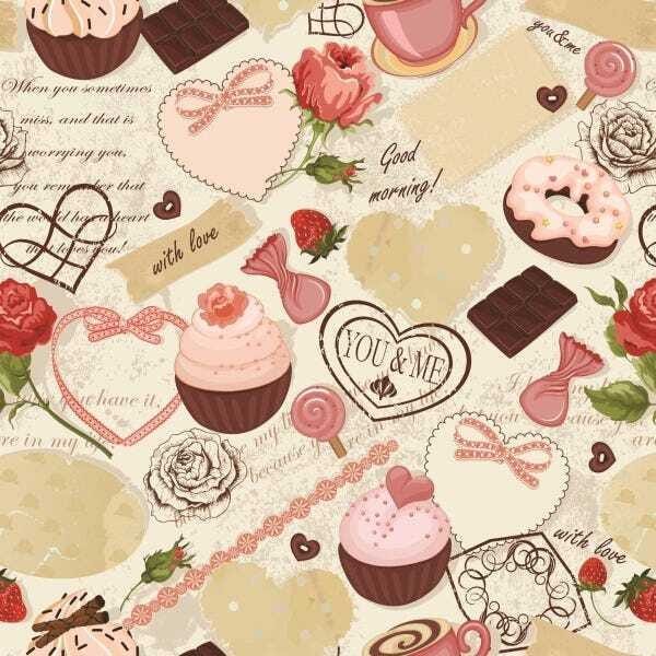 Papel De Parede Adesivo Lavável Cupcake 9m - 1