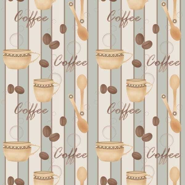 Papel De Parede Adesivo Lavável Gãos De Café 6m - 1
