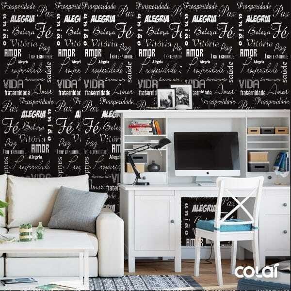 Papel De Parede Adesivo Lavável Fé E Vitóra 6m - 2