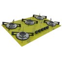Ver imagem 2 de Fogão Cooktop a Gás Chapa 5 Bocas Ultra Chama 127/220v Marmo Marmorizado Amarelo