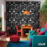 Papel De Parede Lavável Moustache Preto E Branco 6m - 5