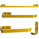 Ver imagem 1 de Kit Acessórios para Banheiro 4 Peças Dourado Fs Plus