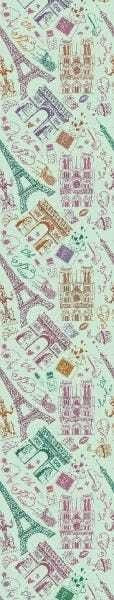 Papel De Parede Adesivo Lavável Paris Verde 12m - 7