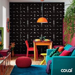 Papel De Parede Lavável Barbeiro Preto E Branco 12m - 5