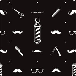 Papel De Parede Lavável Barbeiro Preto E Branco 12m - 1