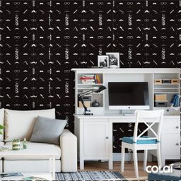 Papel De Parede Lavável Barbeiro Preto E Branco 12m - 2