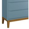 Cômoda Sapateira Classic New Azul Fosco com Madeira - Reller - 3