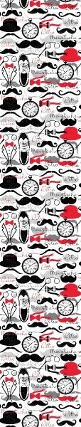 Papel De Parede Adesivo Lavável Moustache 12m - 7