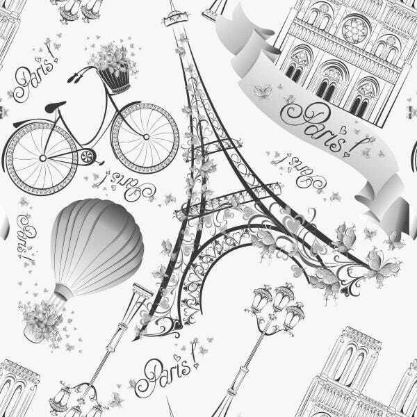 Papel De Parede Adesivo Lavável Paris Old School 12m - 1