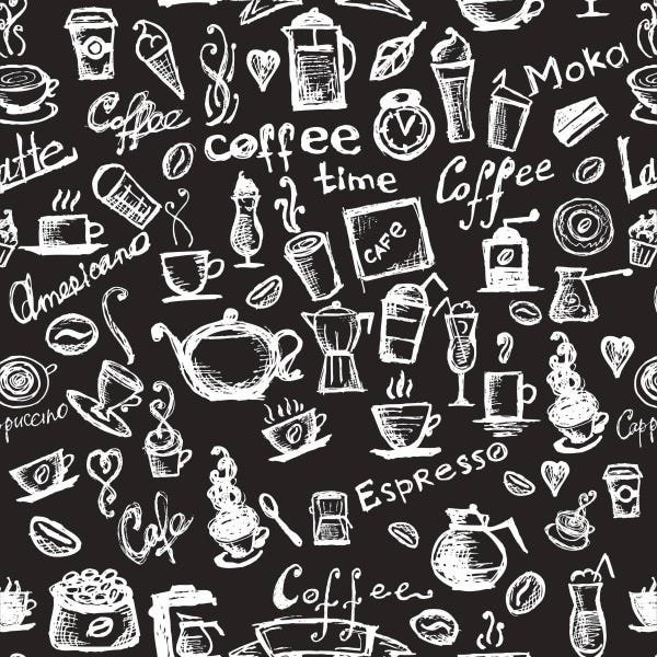 Papel De Parede Adesivo Lavável Coffee 12m - 1