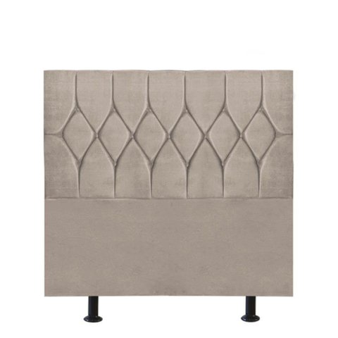 Cabeceira Estofada Istambul Capitonê 90cm Solteiro Box Quarto Corino Bege - Gat Magazine