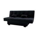 Ver imagem 2 de Sofá Cama Esmeralda Veludo Preto E451 - Matrix