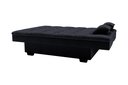 Ver imagem 4 de Sofá Cama Esmeralda Veludo Preto E451 - Matrix