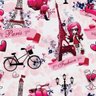Papel De Parede Adesivo Lavável Paris Rosa 12m - 1
