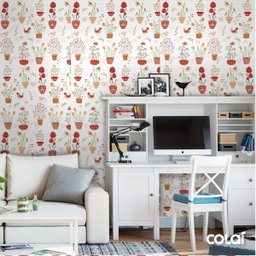 Papel De Parede Adesivo Lavável Flores Nos Jarros 12m - 2