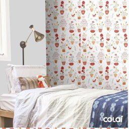 Papel De Parede Adesivo Lavável Flores Nos Jarros 12m - 3