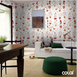 Papel De Parede Adesivo Lavável Flores Nos Jarros 12m - 4
