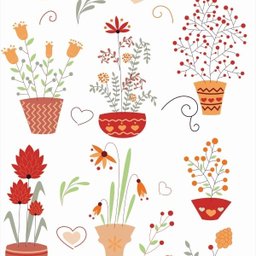 Papel De Parede Adesivo Lavável Flores Nos Jarros 12m - 1