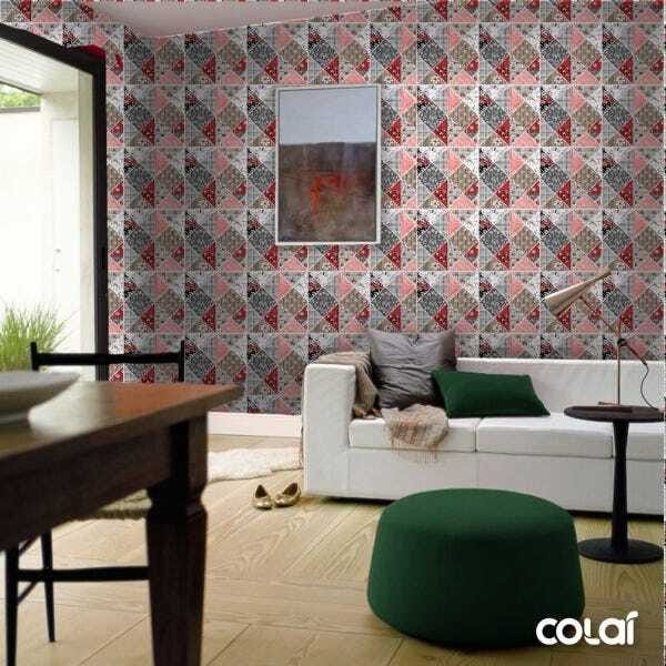 Papel De Parede Adesivo Lavável Mosaico Retrô 15m - 4