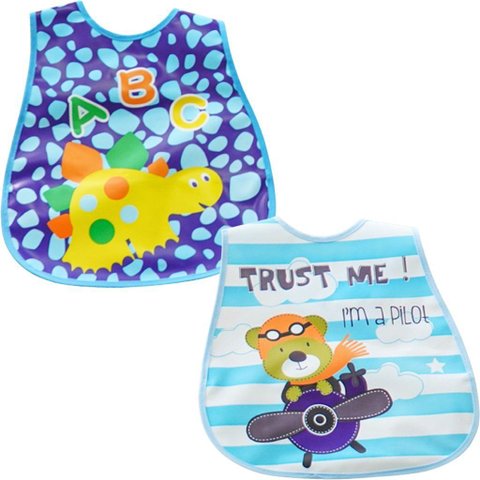 Kit 2 Babador Encanto para Bebê 45x28cm Dino/urso