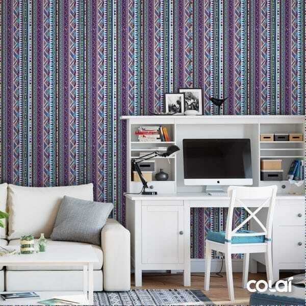 Papel De Parede Adesivo Lavável Hippie 18m - 2