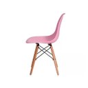 Ver imagem 4 de Kit 2 Cadeiras Charles Eames Eiffel Rosa Base Madeira Sala Cozinha Jantar - Bering