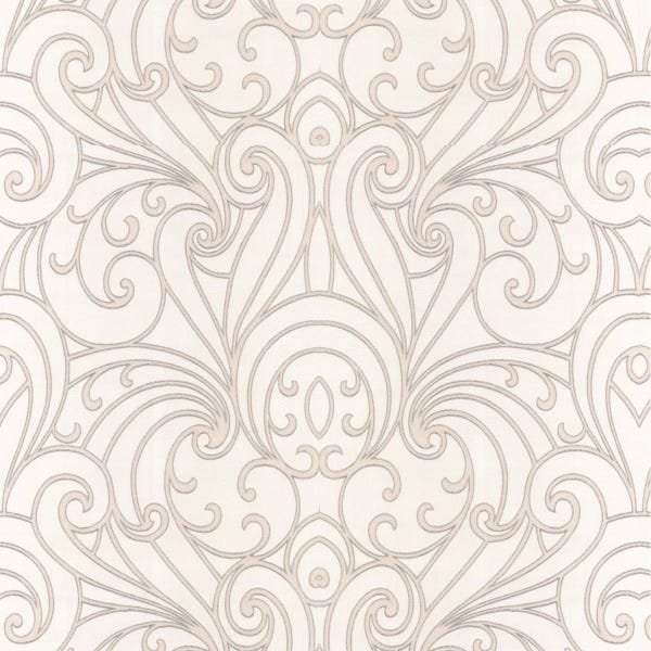 Papel De Parede Adesivo Lavável Arabesco Marrom Claro 6m - 1