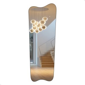 Espelho Grande Corpo Inteiro Orgânico 70x170cm - Modelo Cancun Preto